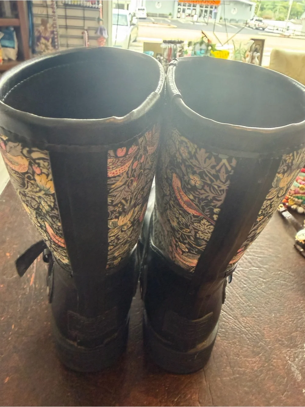 UGG Women’s Rain Boots Floral Bird Print Waterproof Rubber Boots Size 6 EU 37